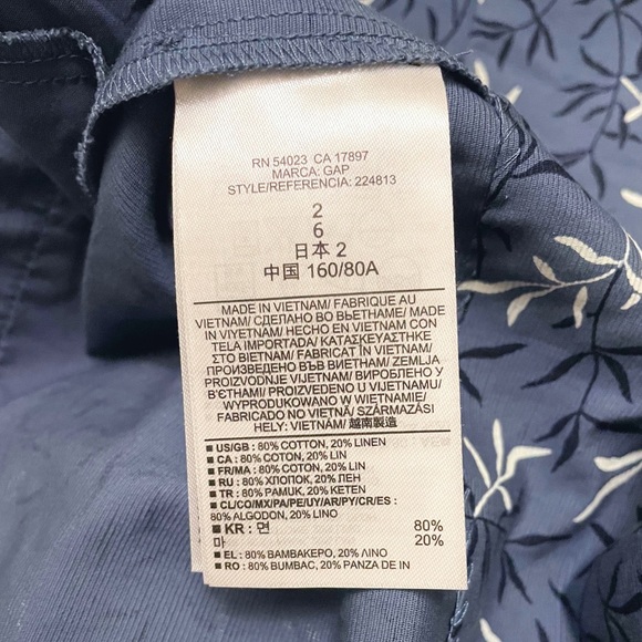 Final Price Drop- GAP Blue Floral Dress - Picture 8 of 8